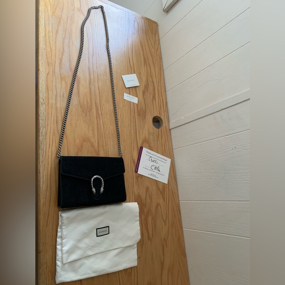 Authentic Gucci GG Dionysus Suede Chain Wallet Small Crossbody Shoulder Bag EUC - Picture 2 of 16